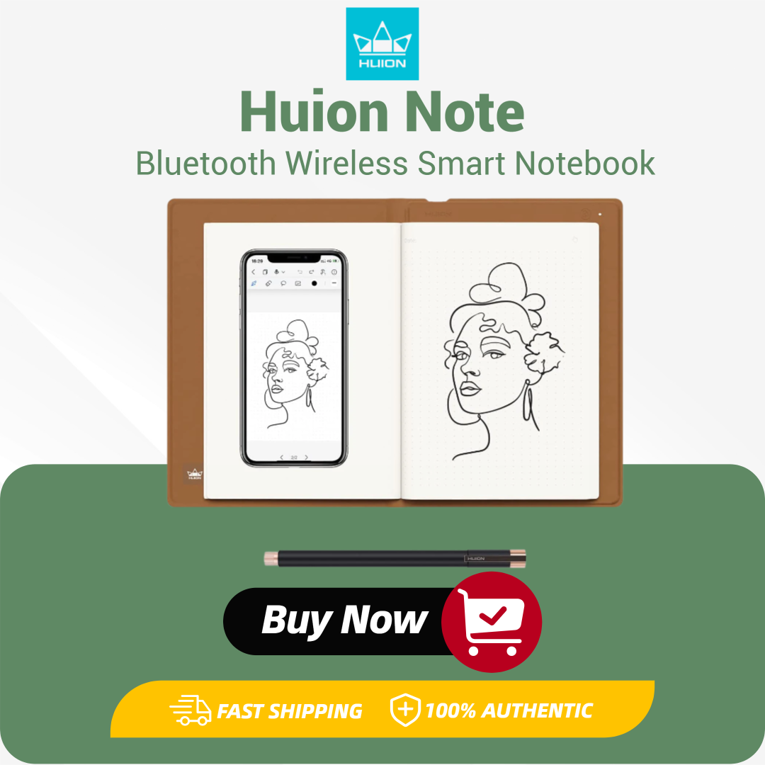 Huion Tablet Accessories - دفتر ملاحظات ذكي من هويون، جهاز