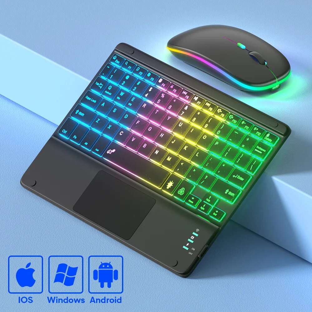 Accessories For Android Tablet - لوحة مفاتيح بلوتوث مع لوحة لمس