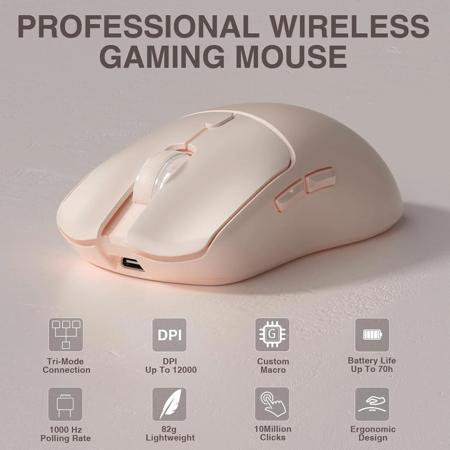 Laptop Tablet Accessories - فأرة ألعاب لاسلكية ثلاثية الأوضاع AULA