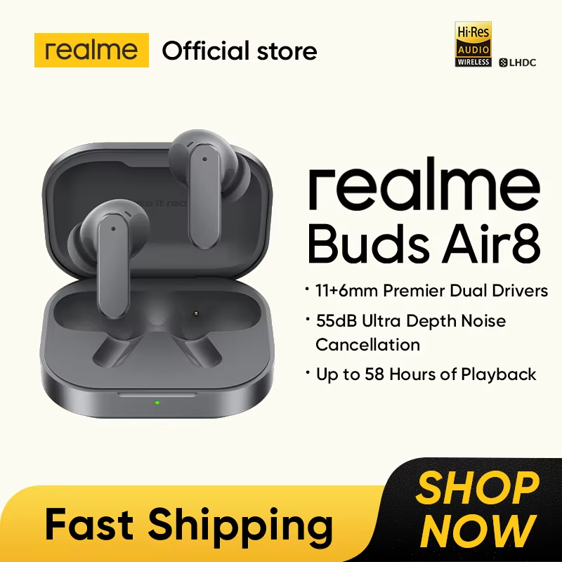 Realme Tablet Accessories - الإصدار العالمي من سماعات realme Buds