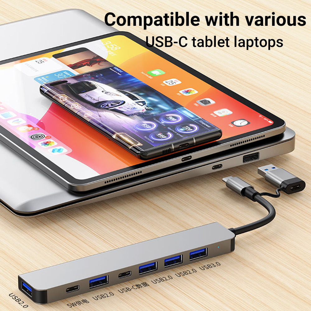Tablet Reading Accessories - محطة إرساء USB-C و USB ثنائية