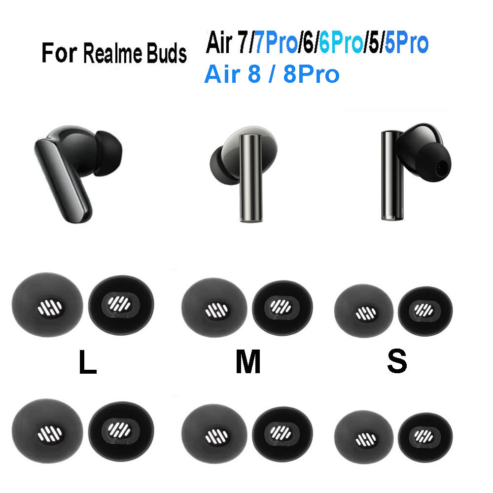 Realme Tablet Accessories - 4 قطع من أغطية الأذن السيليكونية