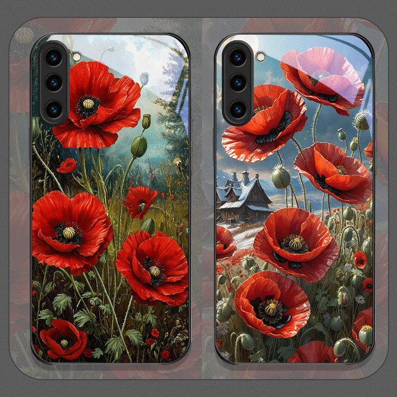 Samsung Galaxy S25 - غطاء هاتف من الزجاج المقوى بطباعة