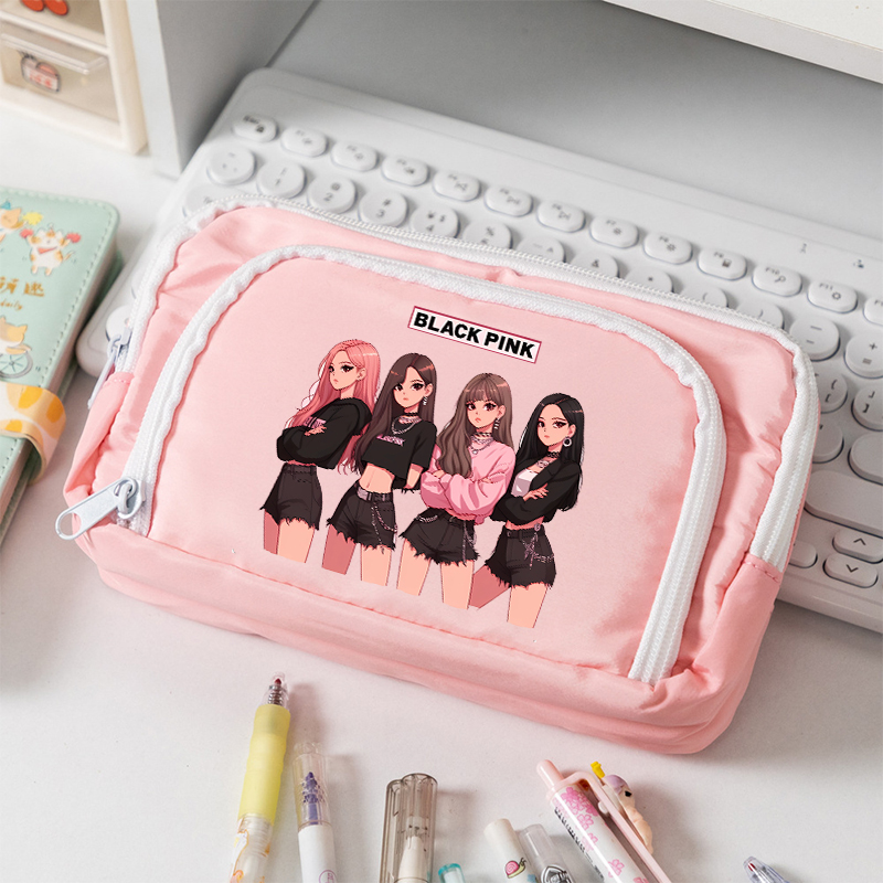 Case With Pencil Holder - حقيبة أقلام قماشية كبيرة السعة من
