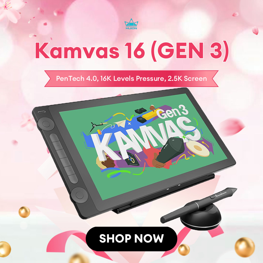Huion Tablet Accessories - Huion Kamvas 16 (Gen 3) شاشة