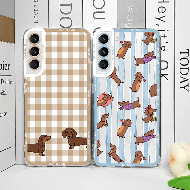 Samsung Galaxy S25 - غطاء هاتف لطيف بتصميم كلب النقانق