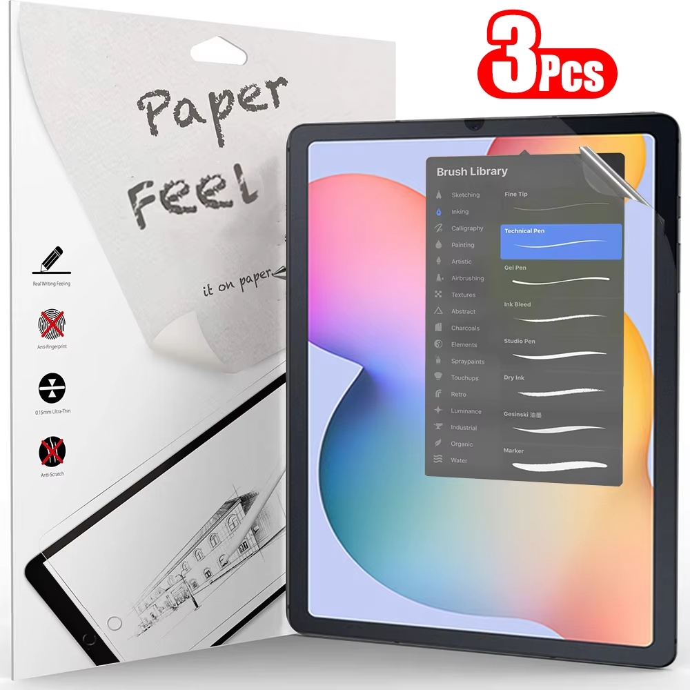 Samsung Tablet S10 Accessories - 3 قطعة ورقة يشعر مثل واقي