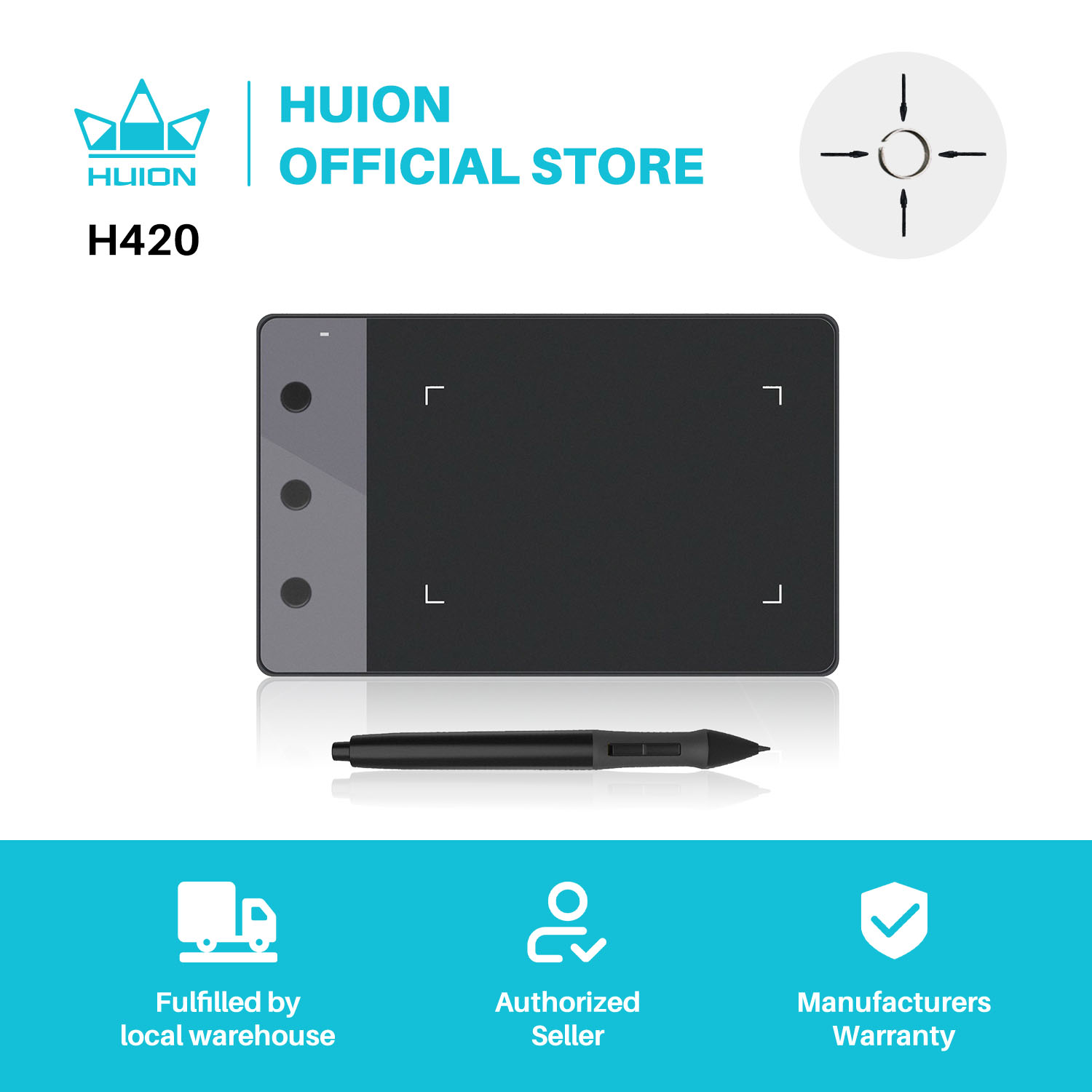 Huion Tablet Accessories - جديد أجهزة لوحية الرسومات HUION H420