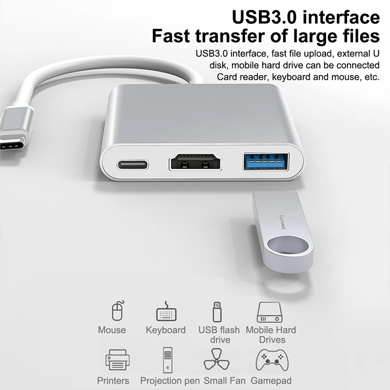 محول USB من النوع C 3 في 1 إلى - مراجعة Huawei Tablet Accessories وسعره
