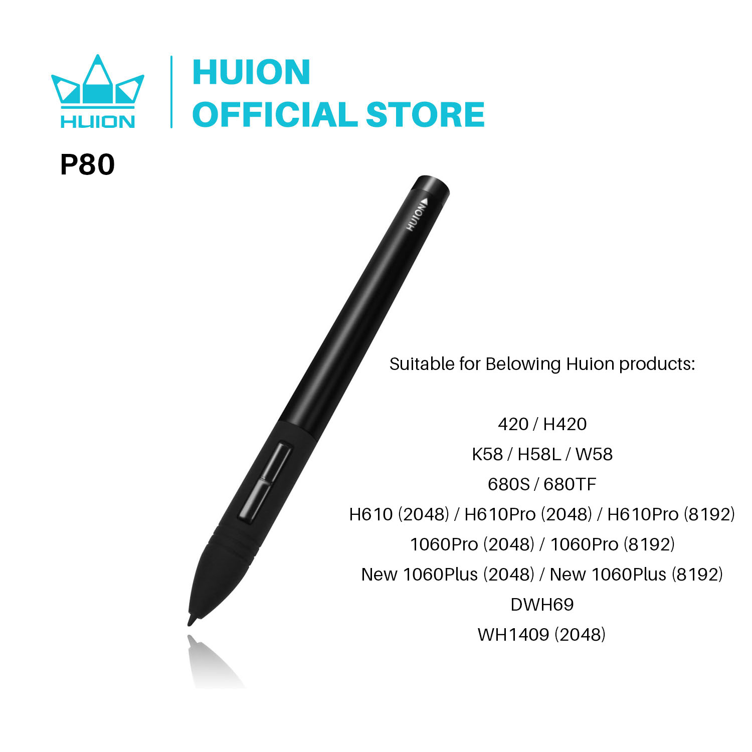 HUION PEN80 أقراص الرسم القلم  - مراجعة Huion Tablet Accessories وسعره