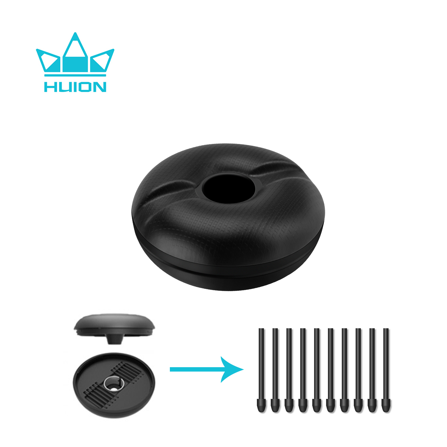 Huion حامل قلم مع 10 قطعة قلم  - مراجعة Huion Tablet Accessories وسعره
