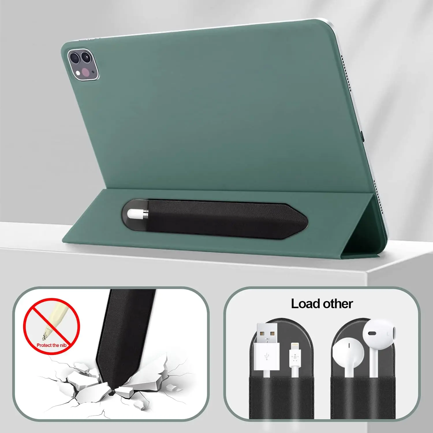 لاصق حامل قلم كم لابل آي باد I - مراجعة Tablet Accessories Bag وسعره