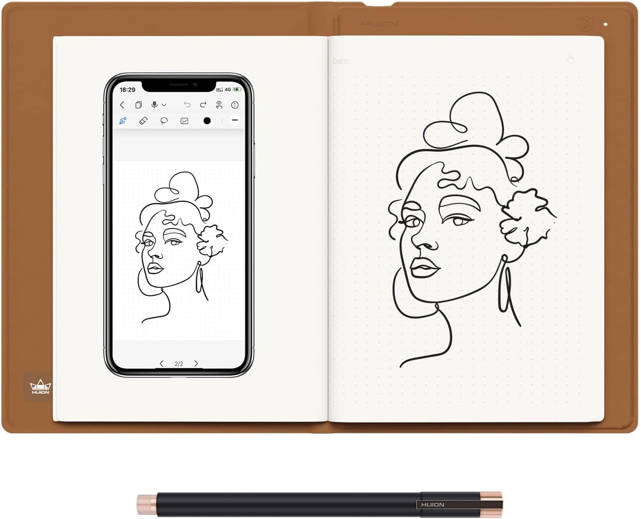 huion note 2 em 1 دفتر الكتابة - مراجعة Huion Tablet Accessories وسعره