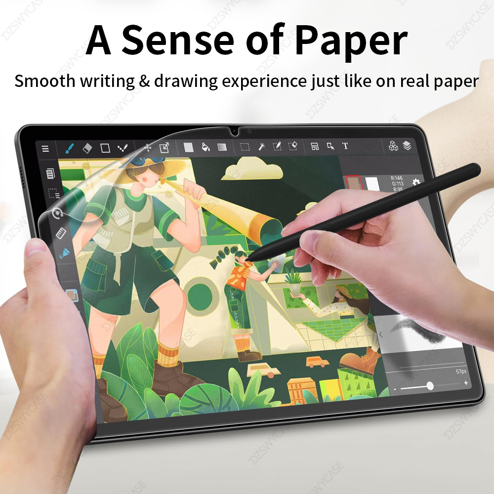 قطعتان من واقي الشاشة الورقي ا - مراجعة Samsung Tablet S10 Accessories وسعره