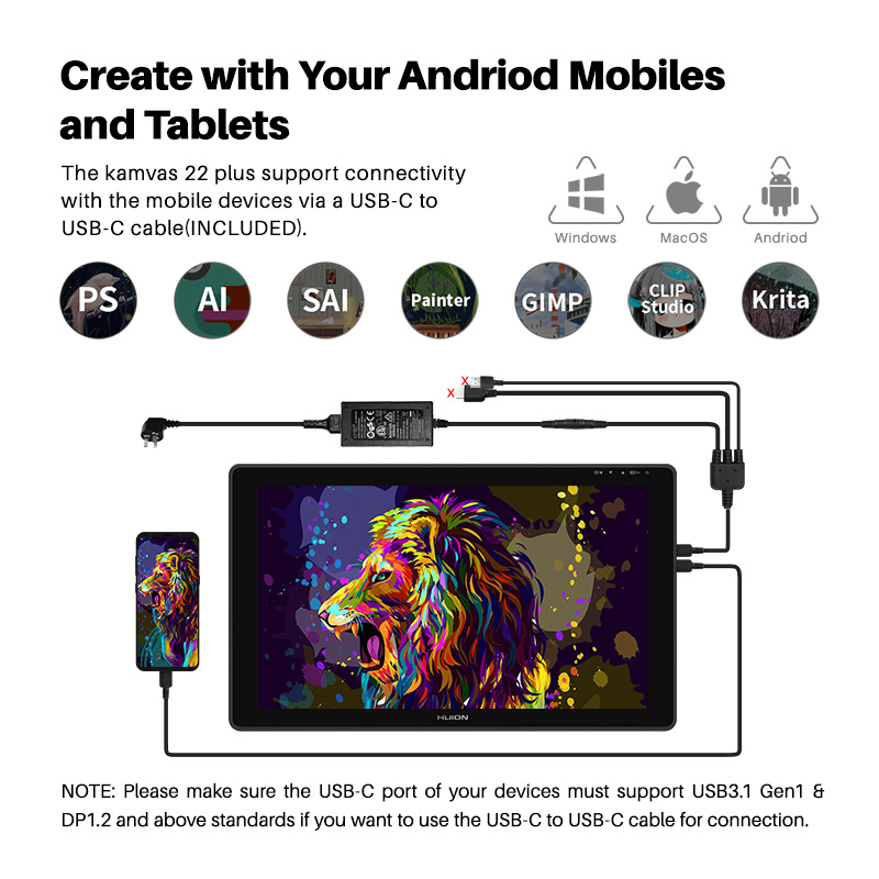 شاشة لوحة رسومات Huion مقاس 21 - مراجعة Huion Tablet Accessories وسعره