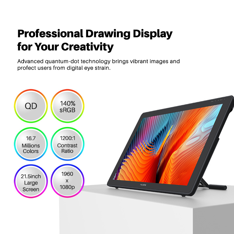 شاشة لوحة رسومات Huion مقاس 21 - مراجعة Huion Tablet Accessories وسعره
